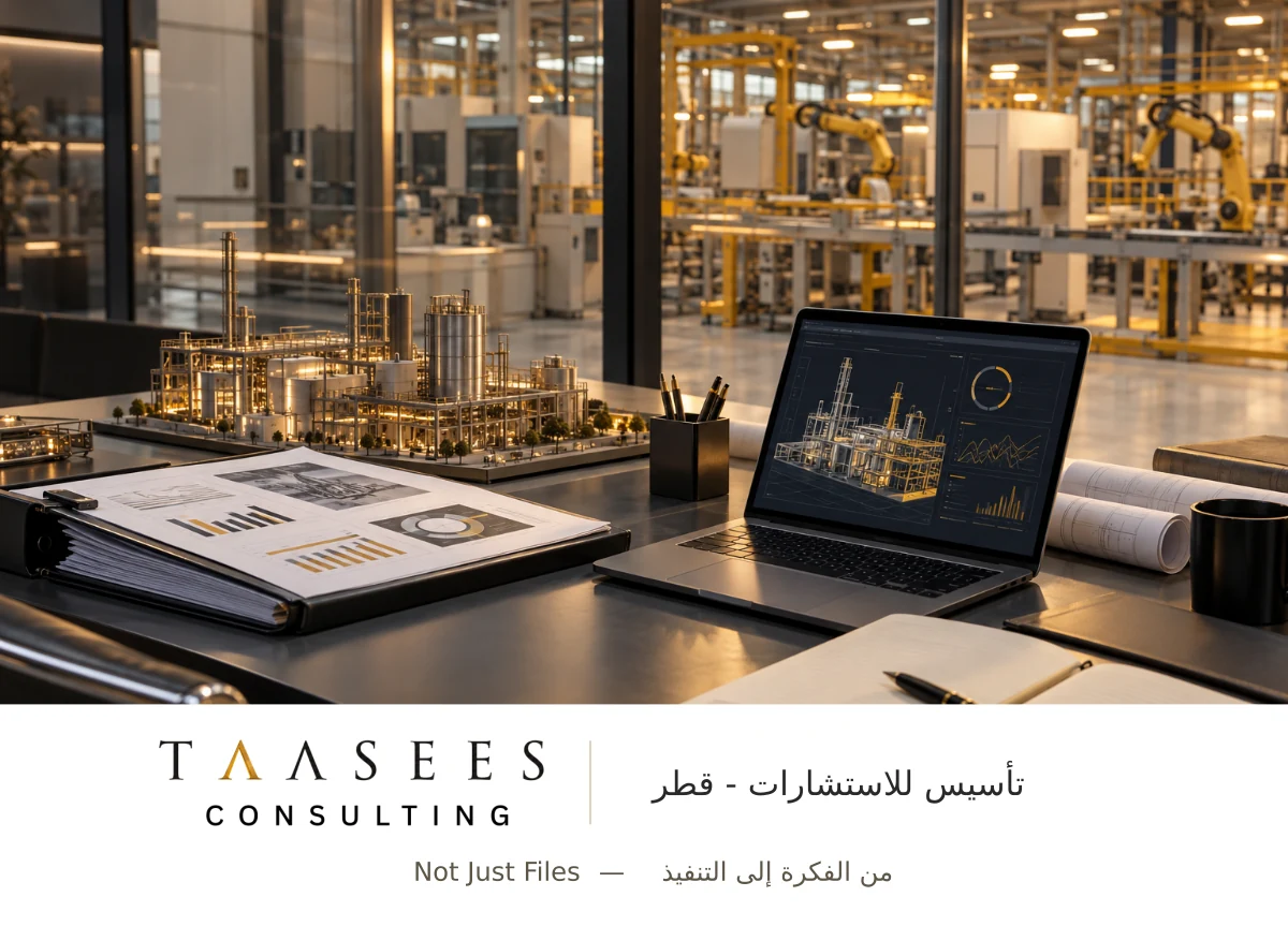 مكتب مراجعة شهرية وبيانات تشغيل مصنع