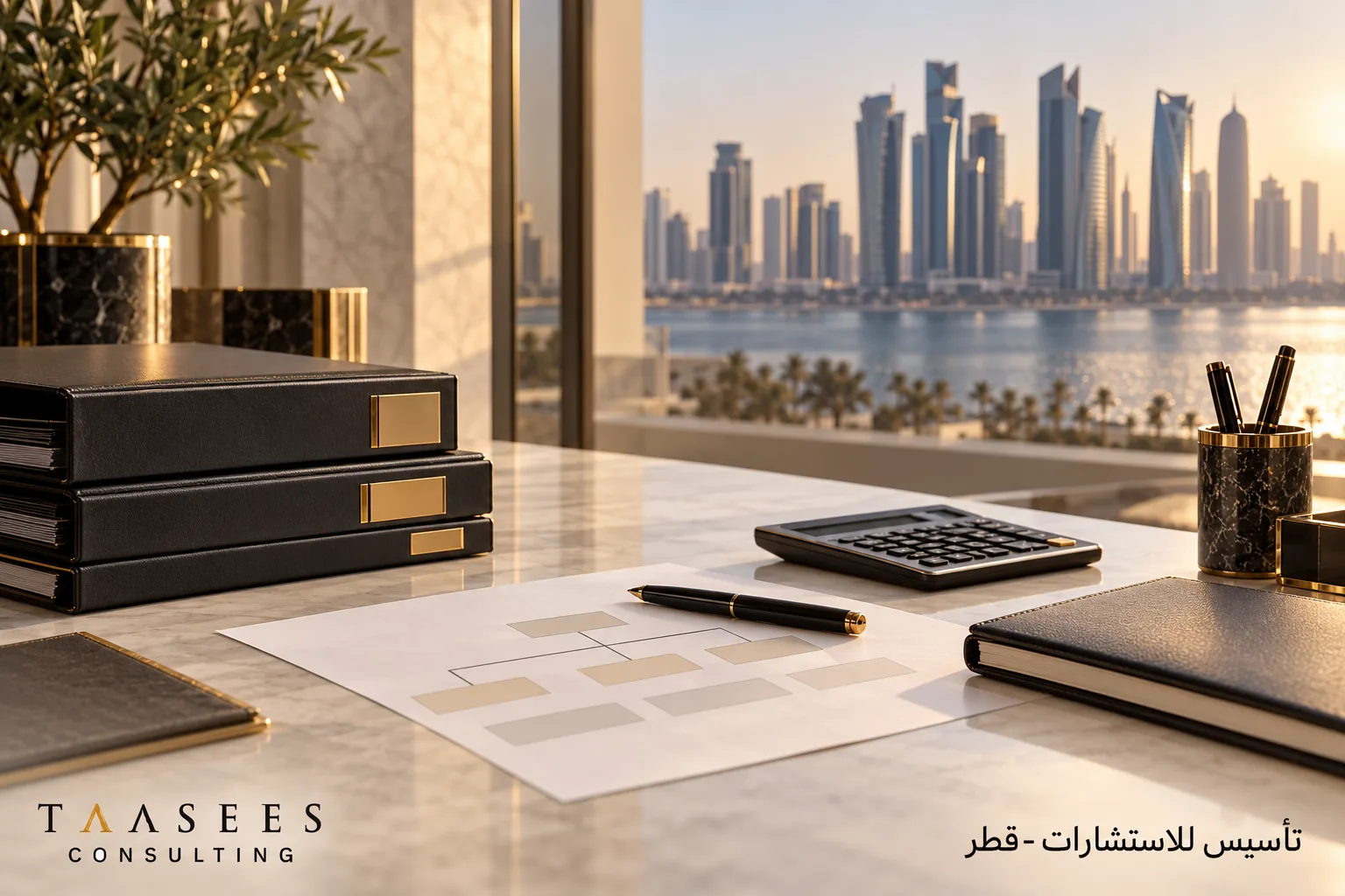 ملفات تأسيس ومخطط تنظيمي لمقارنة الإدارة والمسؤوليات