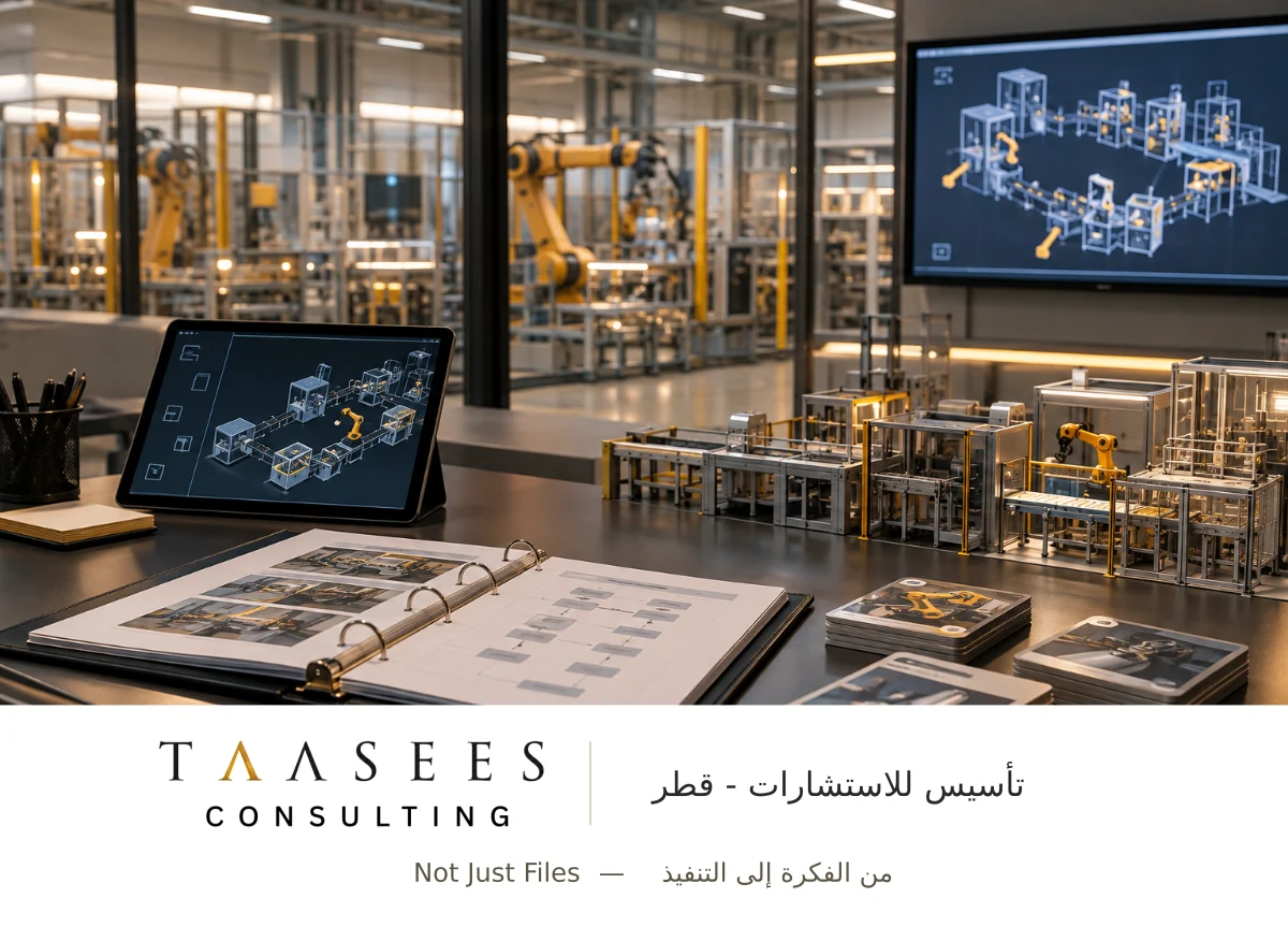 مستندات تدريب وإجراءات عمل أمام معدات مصنع